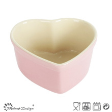10.8cm Ceramic Heart Shape Bowl Two Tone